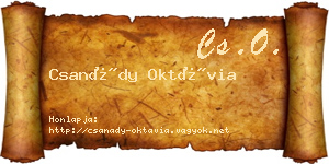 Csanády Oktávia névjegykártya
